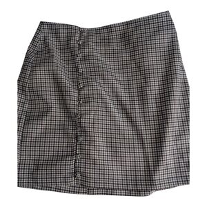 Blue Rain Plaid Mini Skirt